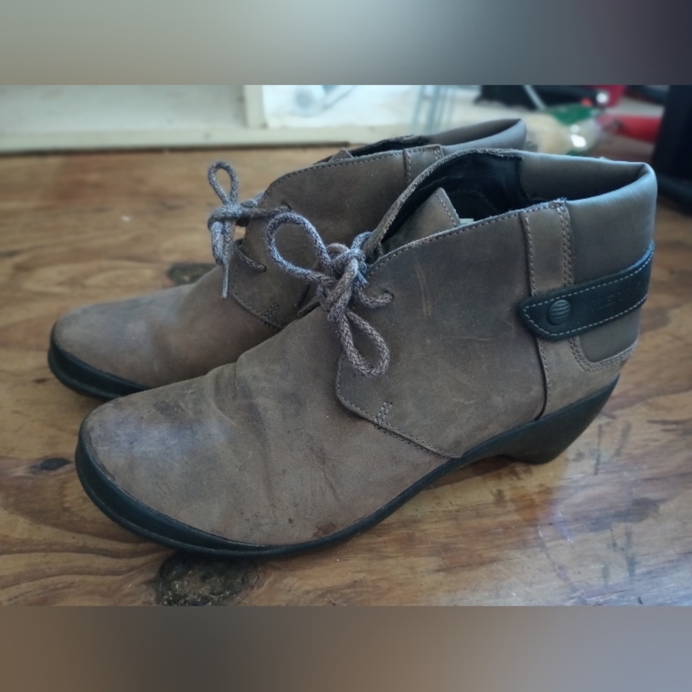 Merrell veranda Butter Rum Oiled Leather ankle Boot bootie size 7